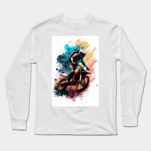 Astronaut Riding a BMX Bike On Mars Long Sleeve T-Shirt